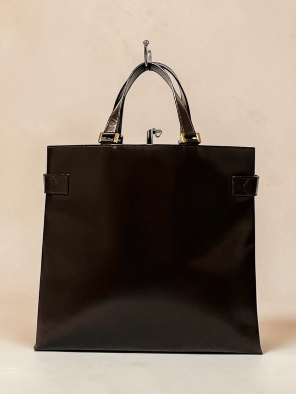 Gucci Tom Ford Leather Chocolate Brown Tote Shoulder Bag - Picture 8 of 15